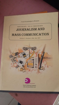 Image of Journalism And Mass Communication vol 11